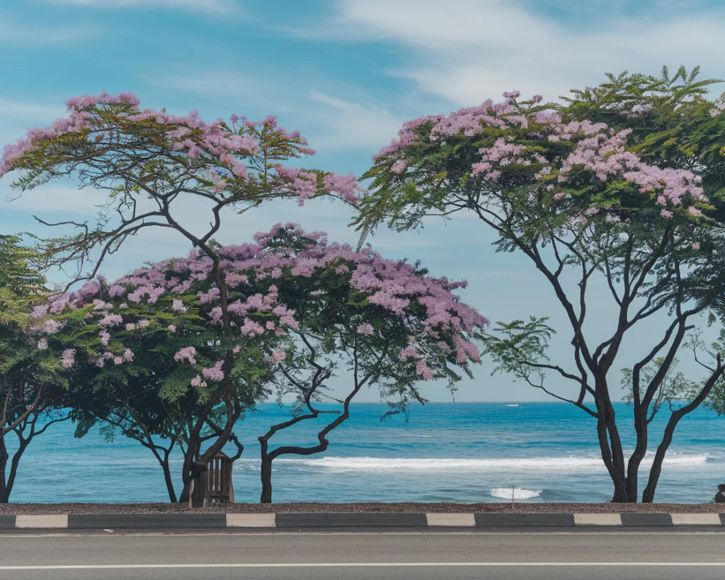 Trees with Purple Flowers